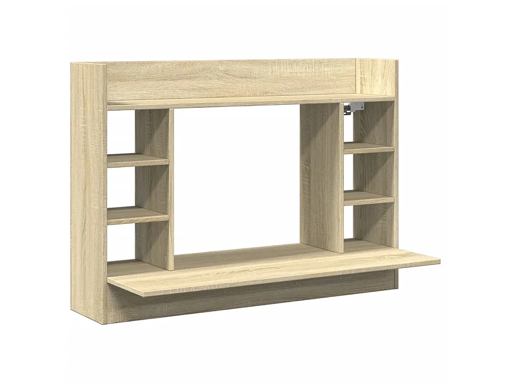 Wandbureau 105x48x75 cm bewerkt hout sonoma eikenkleurig