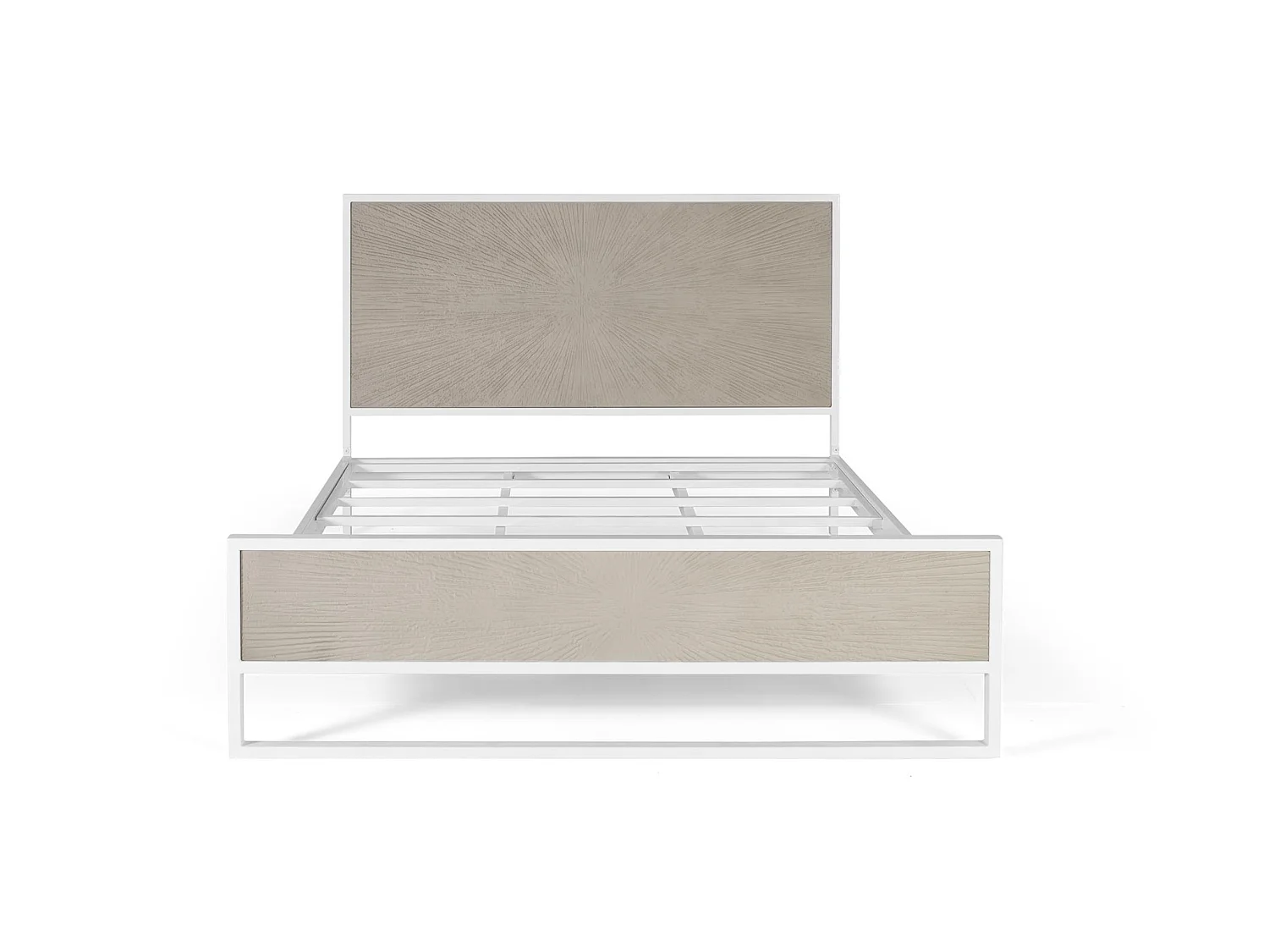 Verlicht metaal en hars wit en beige