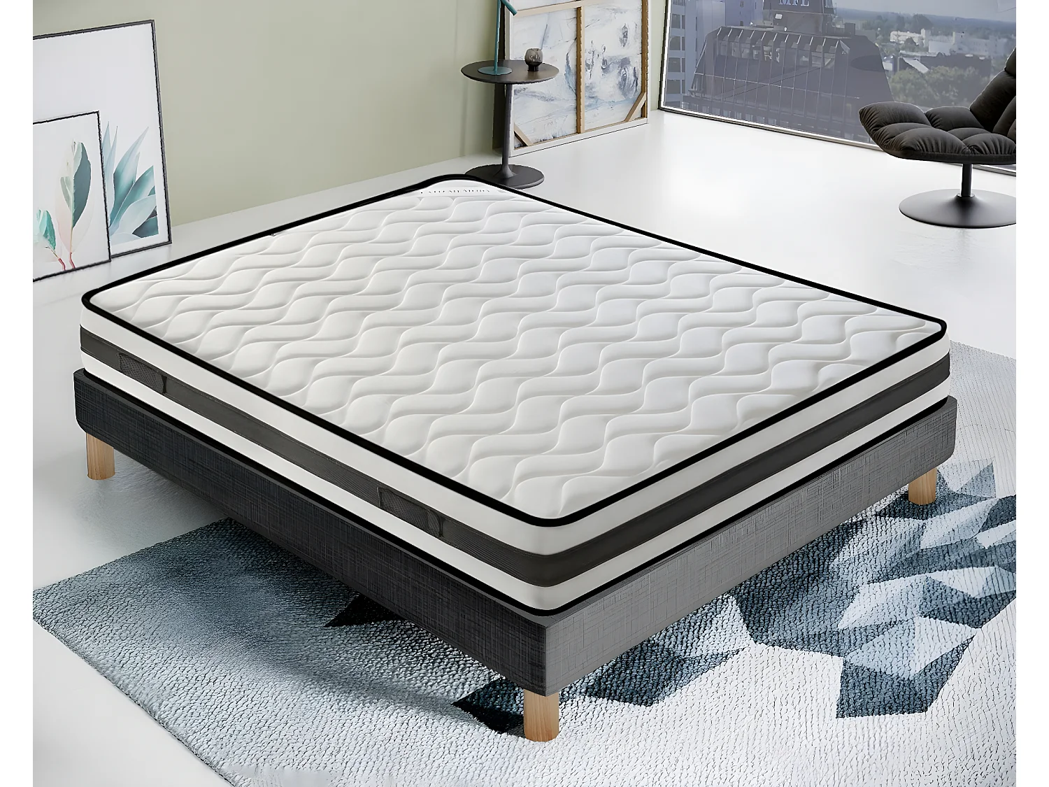 Waterschuimmatras – Hoge dichtheid – Hoog 20 cm – Omkeerbaar 180×200 cm
