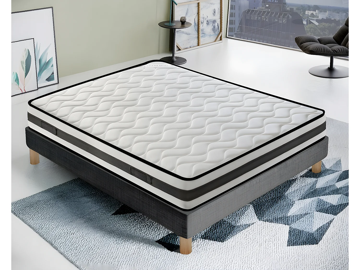 Waterschuimmatras – Hoge dichtheid – Hoog 20 cm – Omkeerbaar 160×200 cm