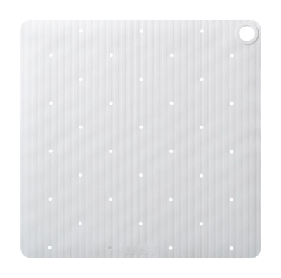 Sealskin Ribb Antislip Douchemat Wit Inclusief Zwarte Haak Met Zuignap 55 x 55 cm