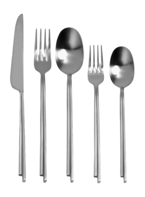 Serax Dune Cutlery By Kelly Wearstler Bestekset Steel Grey Gift Box 5-delig