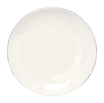 vtwonen Blue Lines Bord White-Blue Line 20 cm (Set van 6)