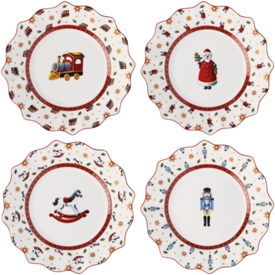Villeroy & Boch Toy's Delight 2025 Jubileum Bordenset (Set van 4)
