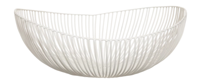 Serax Metal Sculptures Decoratie Mand White Basket Oval Meo 37 x 33 cm