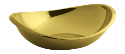 Sambonet Twist Decoratie Schaal Pvd Gold Oval 18 x 15 cm