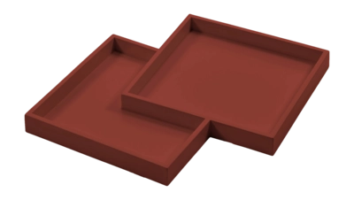 Serax Red Cubit Dienblad (45,5 x 43,5 x 3,5 cm)