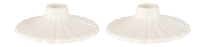 vtwonen Ceramic Kandelaar White 8 x 2,5 cm (Set van 2)