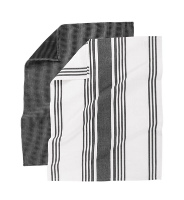 Tiseco Home Studio Combo Keukendoek Black Set van 4 50 x 70 cm
