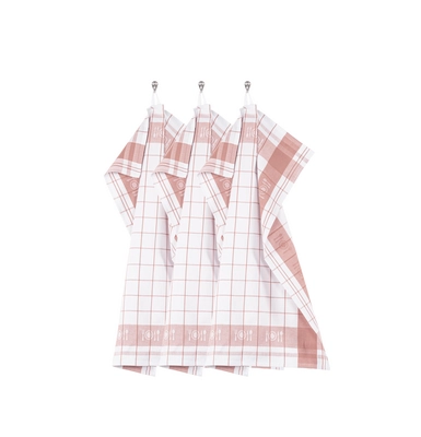 Tiseco Home Studio Pharao BML Keukendoek Pink Set van 3 50 x 70 cm