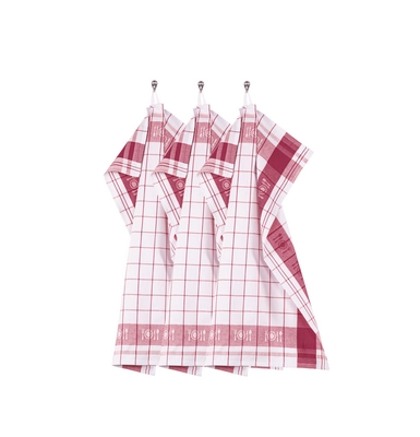 Tiseco Home Studio Pharao BML Keukendoek Red (Set van 3) 50 x 70 cm