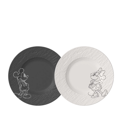 Villeroy & Boch Manufacture Rock Mickey Mouse Ontbijt-/ Dessertbord Multi Ø21,7 cm (2-delig)