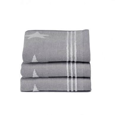 Seahorse Stardust Gastendoek Grey set van 3