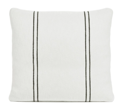 Serax Rudolph door Vincent Van Duysen Sierkussen Black Indoor Square L Morolava-Stripe (55 x 55 cm)