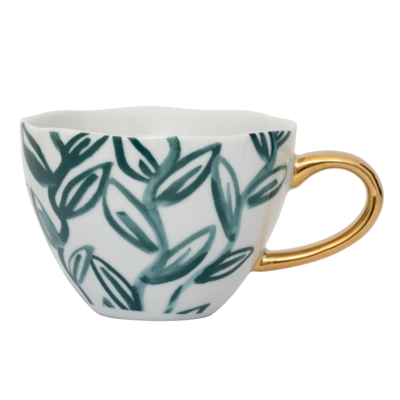 Urban Nature Culture Good Morning Cappuccino/Tea Leaves Thee- en Koffiekop Aqua 350 ml