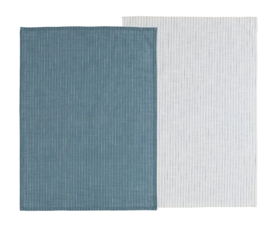 Södahl Organic Line Theedoek China Blue / White (Set van 2) 50 x 70 cm