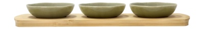 Villa Collection Shoku Tray met kommetjes Pure Green 32 x 10 cm