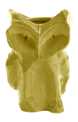 Serax Owl S Vaas After Midnight Yellow 16,5 x 15,5 x 23 cm