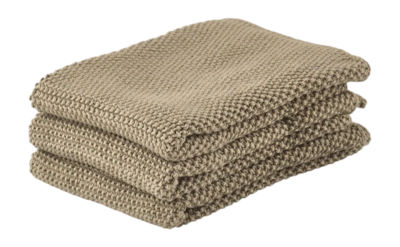 Zone Denmark Vaatdoek Khaki 27 x 27 cm (Set van 3)