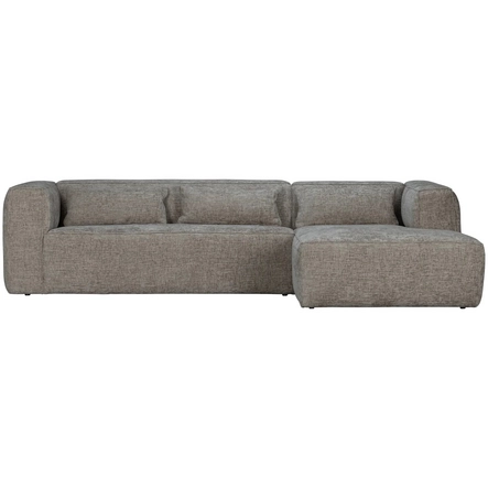 WOOOD Bean Hoekbank met Chaise Longue Rechts - Melange - Travertin - 305 x 175 x 73 cm