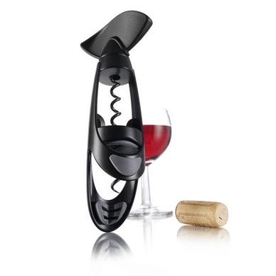 Vacu Vin Twister J-Hook Kurkentrekker Zwart
